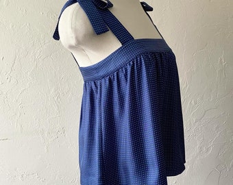 J Crew silk babydoll top w/ ties