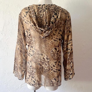Sheer silk  hoodie