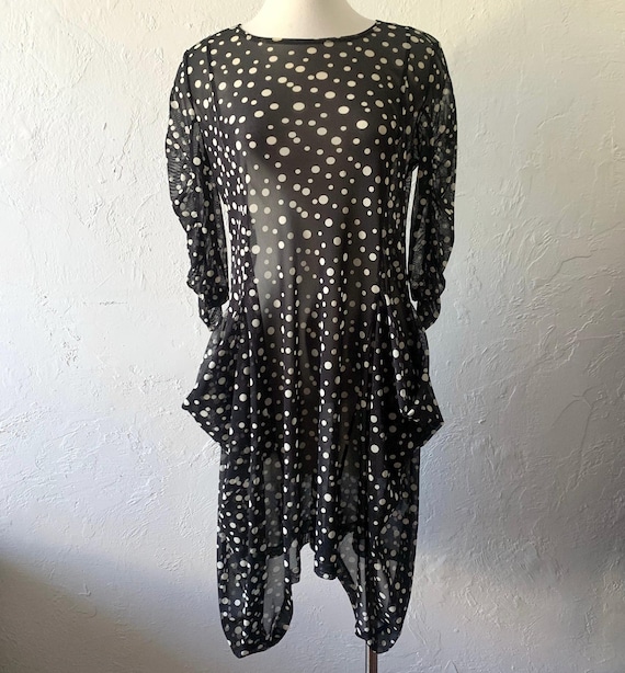 knee length dresses for ladies Zara Brown Mesh Polka Dot Strapless Dress main image 0