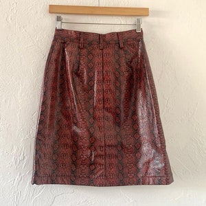 Urban Outfitters vinyl snake mini skirt image 3