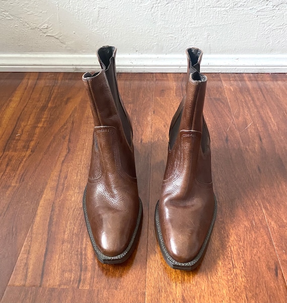 Vtg Cathy Jean leather ankle boots - image 3