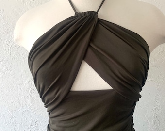 Zara Rüschen Neckholder Mini Kleid Neu mit Etikett