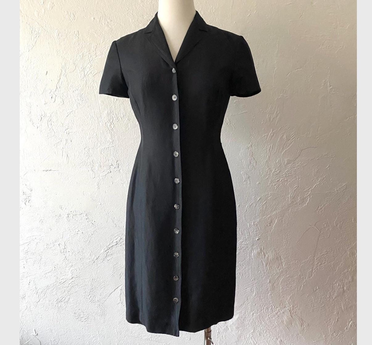 90s Ann Taylor Linen Shirt Dress - Etsy Australia