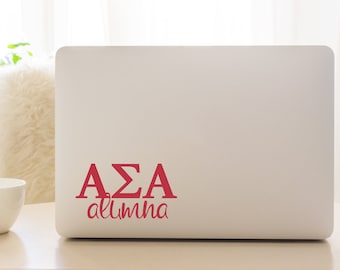 Desert Cactus Epsilon Sigma Alpha 2-Pack Color Letter//Name Sticker Decal Greek for Window Laptop Computer Car