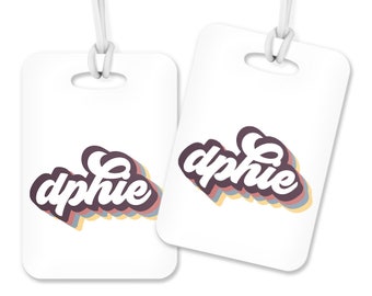 Delta Phi Epsilon DPHIE Bright Stripes Luggage Tag