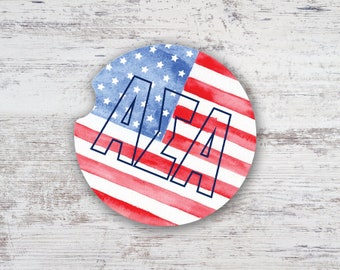 ASA Alpha Sigma Alpha Watercolor Flag Eye Mask Sorority Greek