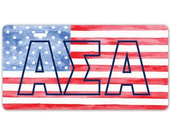 ASA Alpha Sigma Alpha Watercolor Flag Eye Mask Sorority Greek