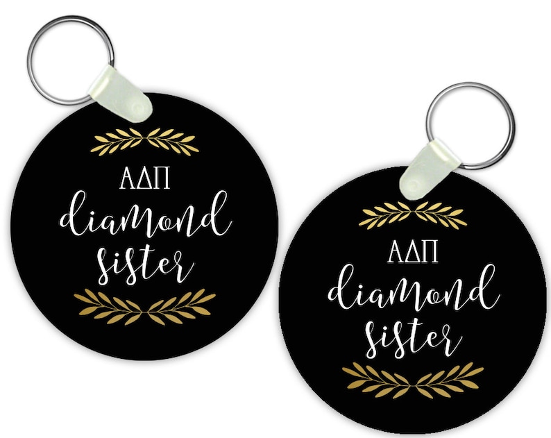 ADPi Alpha Delta Pi Diamond Sister Keychain Sorority Gift Sorority Keychain