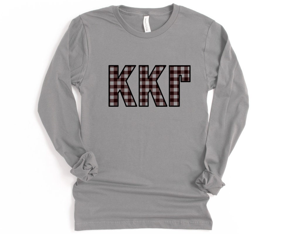 KKG Kappa Kappa Gamma Plaid Letters 