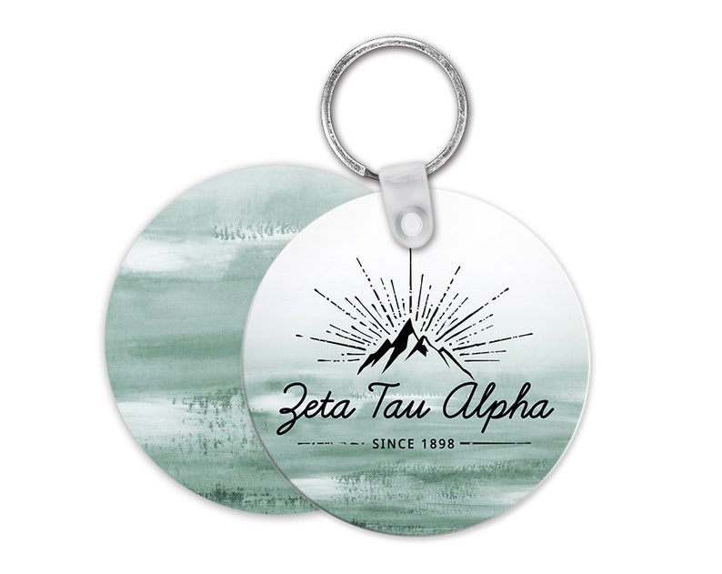 ZTA Zeta Tau Alpha Zeta Mountain Keychain Sorority Gift Sorority Keychain