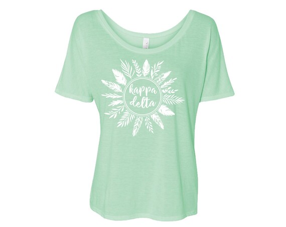 KD Kappa Delta Feathers Flowy Tee Choose Your Color Sorority | Etsy