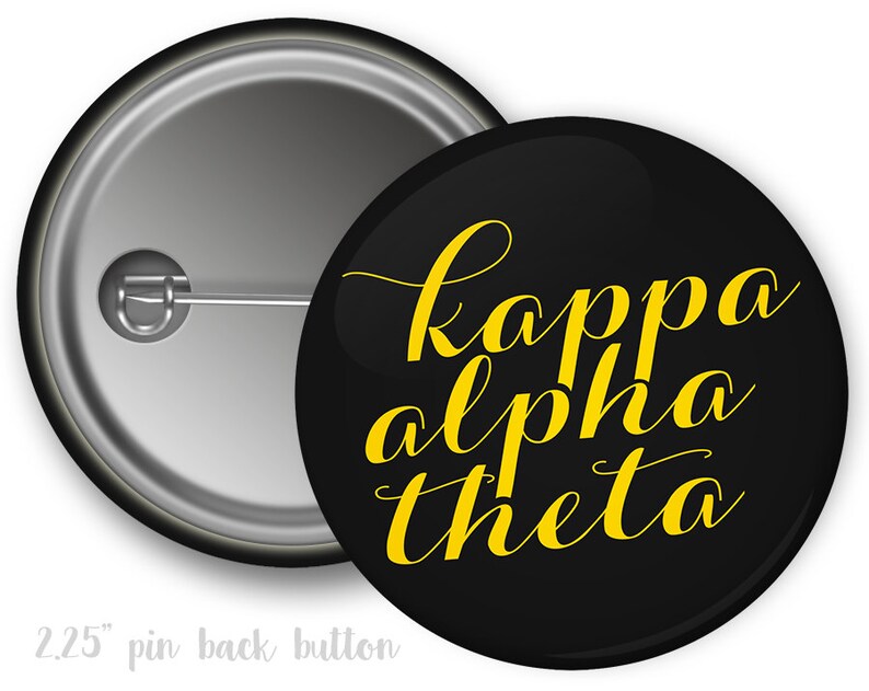 KAO Kappa Alpha Theta Script Single or Bulk 2.25 Pinback | Etsy
