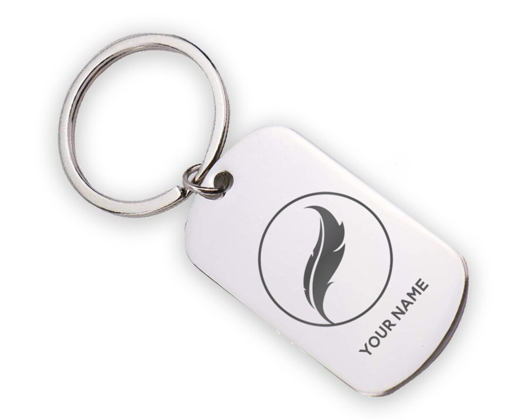 Axid Alpha Xi Delta Quill Stainless Keychain Etsy