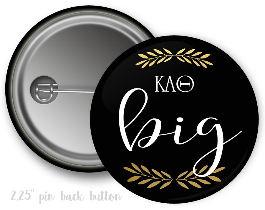 KAO Kappa Alpha Theta Big Sister Faux Gold Foil and Black | Etsy