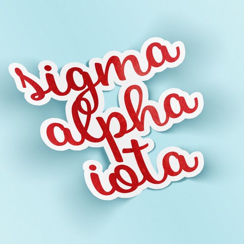 Sigma Alpha Iota Handwriting Script Sorority Baseball Cap Etsy