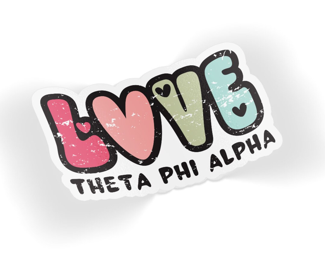 Tpa Sticker TPA Theta Phi Alpha Love Heart Sticker - Etsy