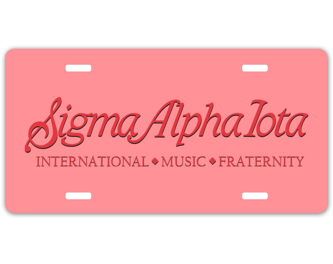 SAI Sigma Alpha Iota Logo Aluminum Sorority License Plate Etsy
