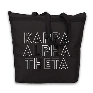 KAO Kappa Alpha Theta Modera Tote Sorority Gift Sorority Tote Choose Your Colors!