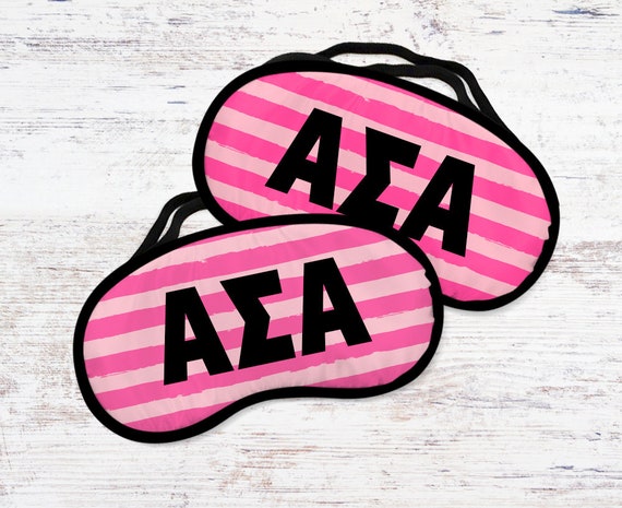 ASA Alpha Sigma Alpha Watercolor Flag Eye Mask Sorority Greek