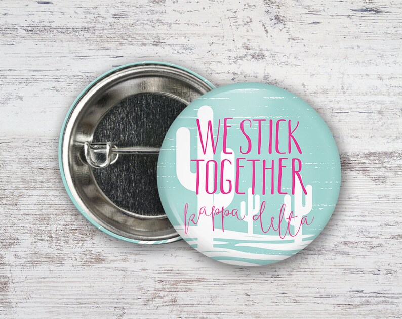 KD Kappa Delta We Stick Together Single or Bulk 2.25 Greek Pinback Sorority Button