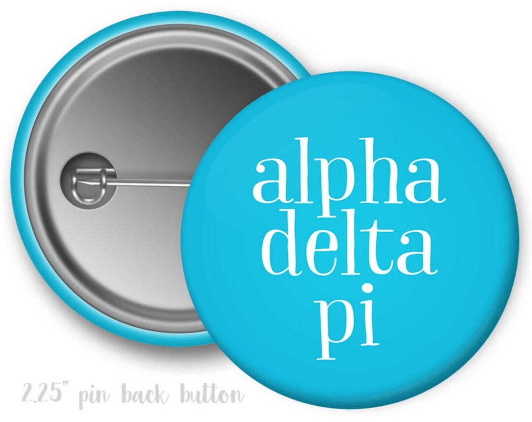 Adpi Alpha Delta Pi Simple Single or Bulk 2.25 Pinback - Etsy