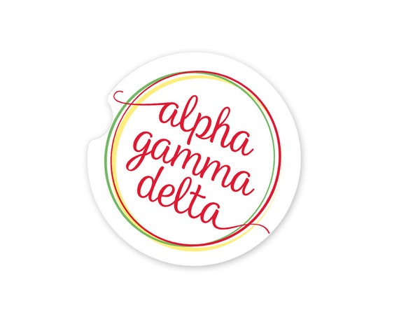 AGD Alpha Gamma Delta Logo Sandstone Car Coaster Greek | Etsy