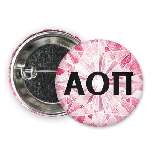 AOII Alpha Omicron Pi Retro Script Single or Bulk 2.25 Etsy