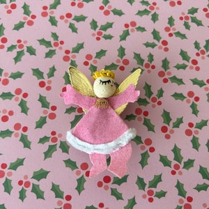 Vintage spun cotton angel ornament