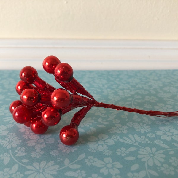 Set Of Mercury Glass Picks On Wire Stems