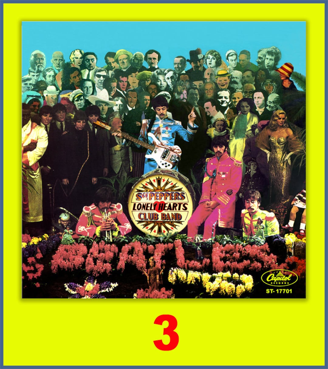 The Beatles Lonely Hearts Club Poster - 35 X 23 Inches Licensed Reprint