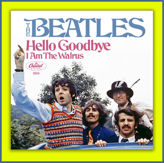 THE BEATLES ネクタイ 顔のイラスト（THE BEATLES -- Hello