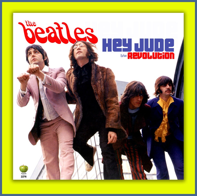THE BEATLES -- Hey Jude B/w Revolution- Apple Fantasy 45 Picture