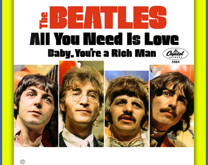 The Beatles (10) 45 Rpm Records. Let It Be, Love Me Do, Hello Goodbye ...