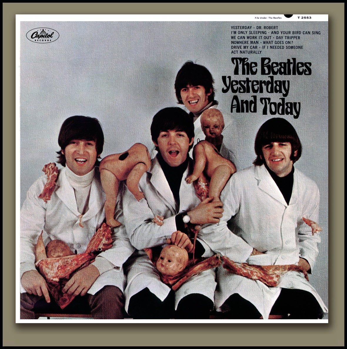 ★BEATLES/Yesterday and Today◇校正刷り★リプロ◇額装 THE BEATLES- Butcher Cover Reproduction Mock-up Yesterday
