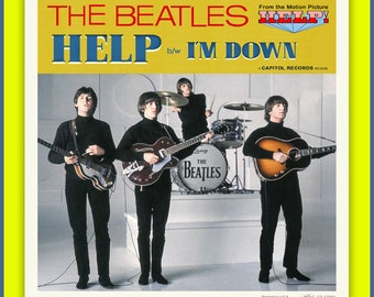 THE BEATLES -- Help b/w  I'm Down-- Fantasy Capitol Colored Vinyl Jukebox Sleeve  *No Vinyl*