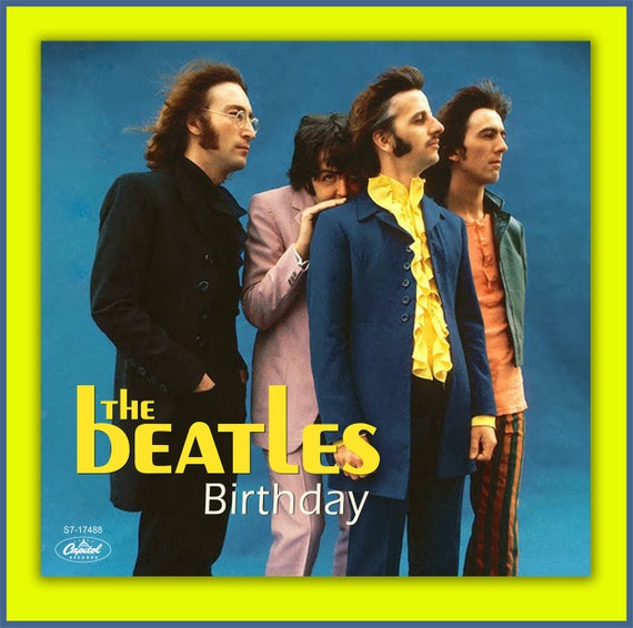THE BEATLES -- Birthday B/w Taxman Pic Sleeve- Capitol Colored