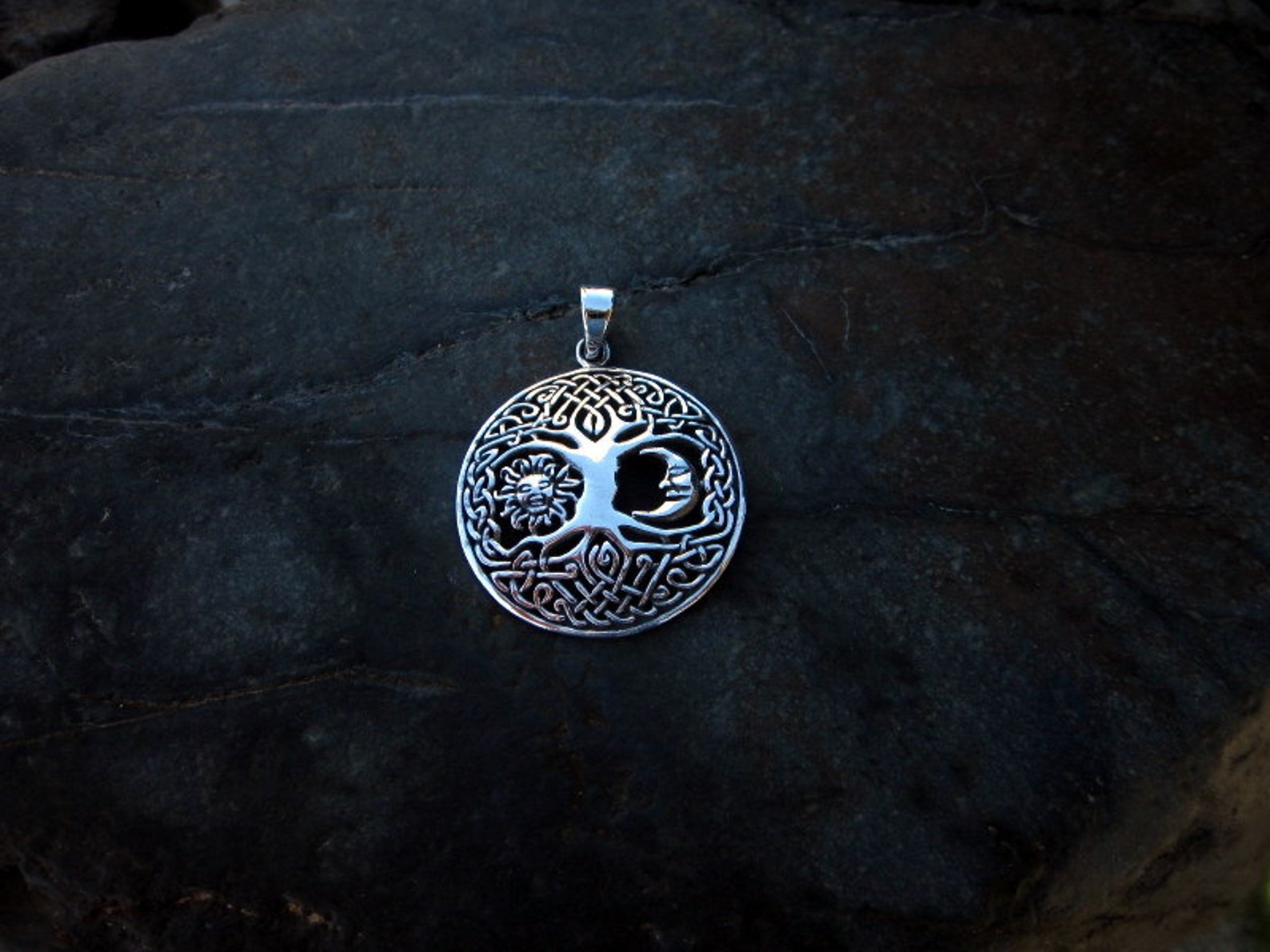 Sterling Silver Sun & Moon Celtic Tree of Life Pendant 465 - Etsy