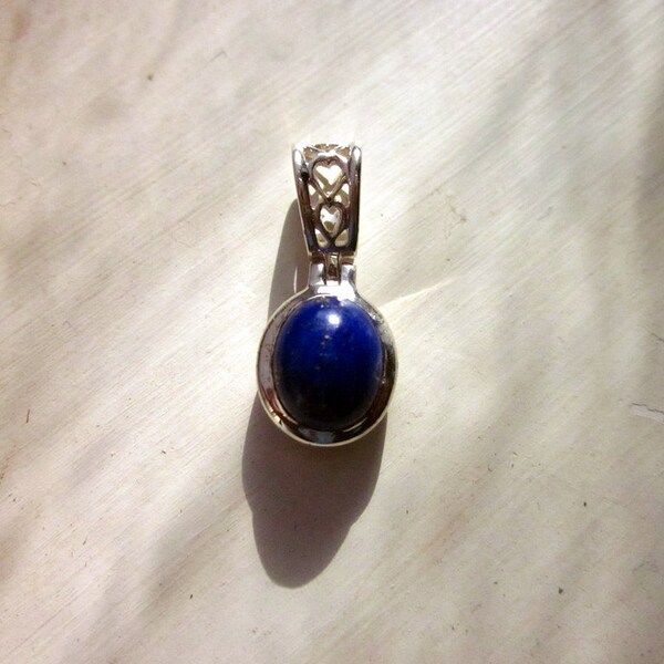 Lapis Lazuli & Sterling Silver Pendant - #37