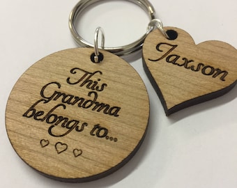 Personalised Key ring, Personalised Grandma Gift, Personalised Key chain, Personalised Granny Gift, Personalised Nanny Gift, Mothers Day