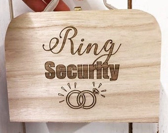 Personalised Ring Security box, Ring bearer box, Ring Security suitcase
