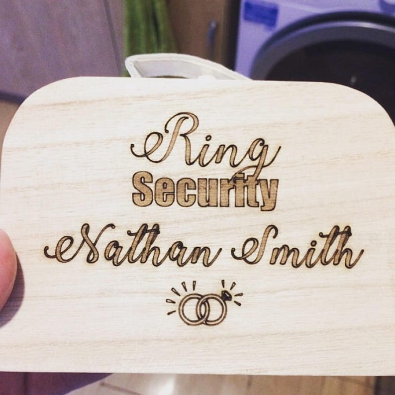 Personalised Ring Security box, Ring bearer box, Ring Security suitcase image 7