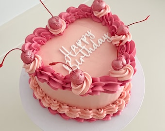 Happy Birthday Flat Lay Cake Topper, Alternative Celebration Cake Decoration, Party Decor