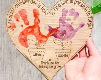 Thank you Teacher, Thank you nursery, Thank you childminder, keyworker children’s hand print, handprint flowers, End of term gift