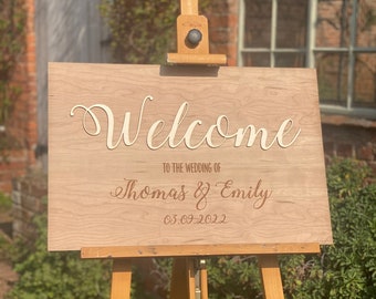 Personalised Wedding Welcome Sign: Wedding decorations