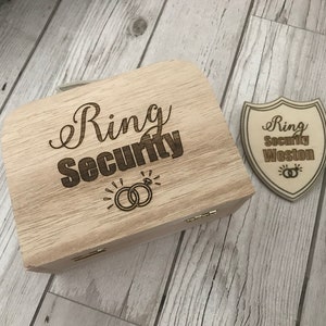 Personalised Ring Security box, Ring bearer box, Ring Security suitcase image 3