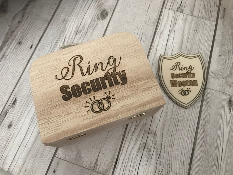 Personalised Ring Security box, Ring bearer box, Ring Security suitcase image 3