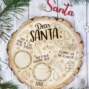 Personalised Santa Plate: Engraved Christmas Eve Board