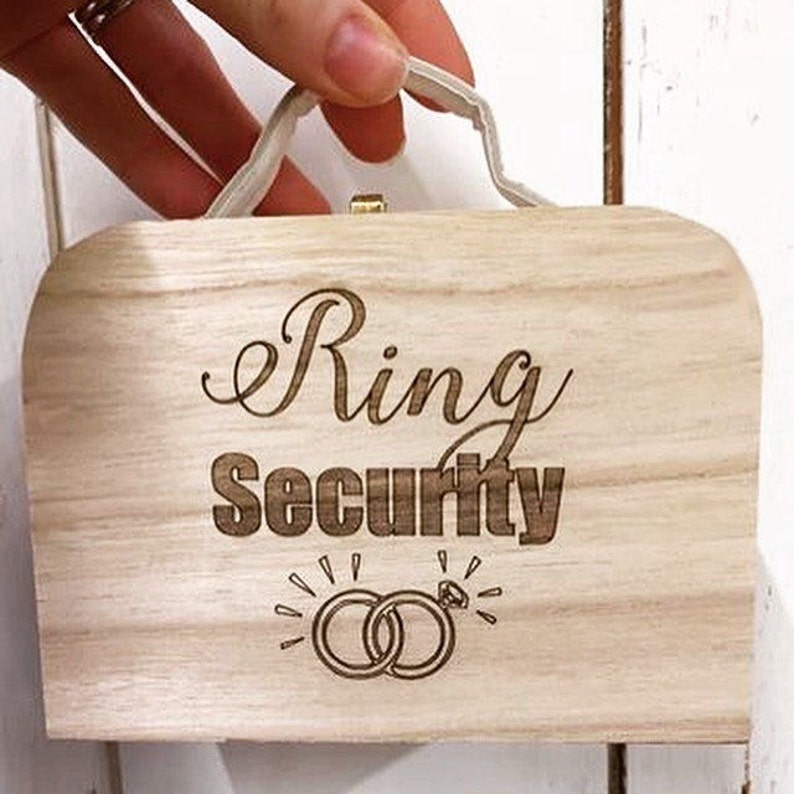 Personalised Ring Security box, Ring bearer box, Ring Security suitcase image 4