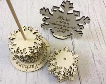 Personalized Snowflake Guest Book: Winter Wedding Alternative