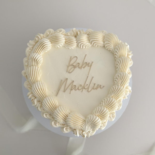 Personalised Baby Shower Cake Charm: Gender reveal cake